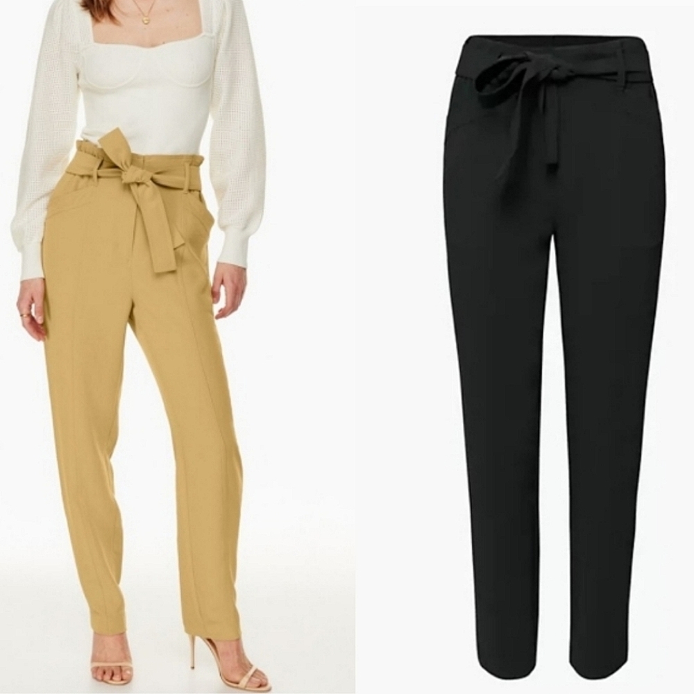 Aritzia Wilfred Bowtie Pants in Black Size 10